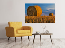 Load image into Gallery viewer, Canvas print straw bales
