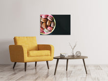Load image into Gallery viewer, Canvas print A bowl of macaroons
