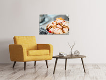 Load image into Gallery viewer, Canvas print A bowl of macarons
