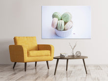 Load image into Gallery viewer, Canvas print Macaroons in pastel
