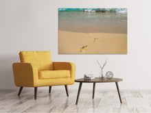 Load image into Gallery viewer, Canvas print Footprints into the sea
