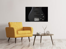 Load image into Gallery viewer, Canvas print Guitar in black
