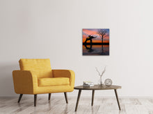Load image into Gallery viewer, Canvas print Elephant in the evening light

