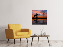 Load image into Gallery viewer, Canvas print Elephant in the evening light
