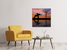 Load image into Gallery viewer, Canvas print Elephant in the evening light
