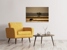 Load image into Gallery viewer, Canvas print Elephant alone in the steppe
