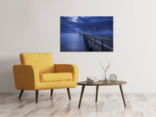 Load image into Gallery viewer, Canvas print Pier at night
