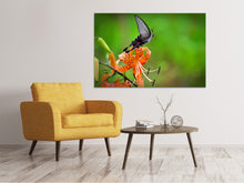 Load image into Gallery viewer, Canvas print The Tiger Lily and the butterfly

