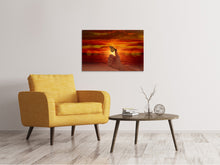 Load image into Gallery viewer, Canvas print The butterfly in the evening light
