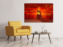 Load image into Gallery viewer, Canvas print The butterfly and the love
