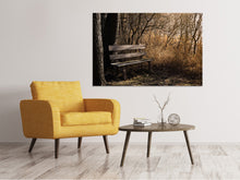 Load image into Gallery viewer, Canvas print Wooden bench in the forest

