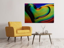 Load image into Gallery viewer, Canvas print Colored hearts
