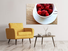 Load image into Gallery viewer, Canvas print A cup of raspberries
