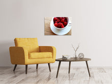 Load image into Gallery viewer, Canvas print A cup of raspberries
