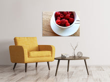 Load image into Gallery viewer, Canvas print A cup of raspberries
