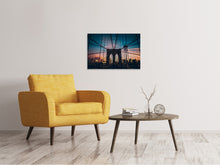 Load image into Gallery viewer, Canvas print Brooklyn Bridge in the evening light
