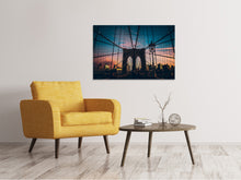 Load image into Gallery viewer, Canvas print Brooklyn Bridge in the evening light
