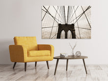 Load image into Gallery viewer, Canvas print Brooklyn Bridge with clouds
