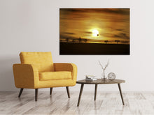 Load image into Gallery viewer, Canvas print Sunset with hot air balloon
