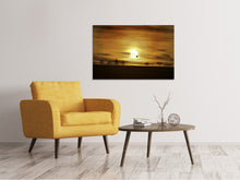 Load image into Gallery viewer, Canvas print Sunset with hot air balloon

