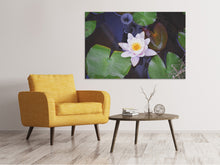 Load image into Gallery viewer, Canvas print The lily pad in white
