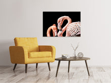 Load image into Gallery viewer, Canvas print Magnificent flamingos
