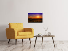 Load image into Gallery viewer, Canvas print Sunset at the flower field
