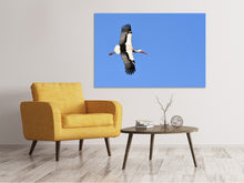 Load image into Gallery viewer, Canvas print The stork in action
