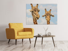 Load image into Gallery viewer, Canvas print 2 giraffes
