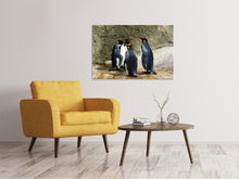 Load image into Gallery viewer, Canvas print King penguins
