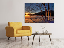 Load image into Gallery viewer, Canvas print Birches in the sunset

