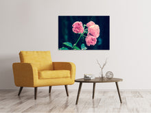 Load image into Gallery viewer, Canvas print Beautiful pink roses

