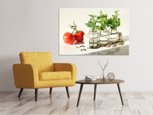 Load image into Gallery viewer, Canvas print Tomatoes and herbs
