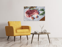 Load image into Gallery viewer, Canvas print Raw veal cutlet
