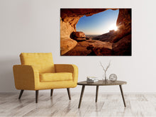 Load image into Gallery viewer, Canvas print Sunset In Front Of The cave
