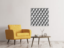 Load image into Gallery viewer, Canvas print 3D Lozenges Silver-Grey
