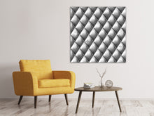 Load image into Gallery viewer, Canvas print 3D Lozenges Silver-Grey
