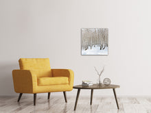 Load image into Gallery viewer, Canvas print Birch Forest Tracks In Snow
