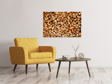 Load image into Gallery viewer, Canvas print Stacked Wood
