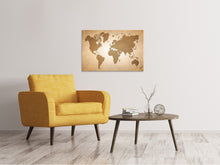 Load image into Gallery viewer, Canvas print Map Of The World In Vintage