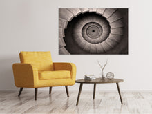 Load image into Gallery viewer, Canvas print Stone Spiral Staircase
