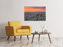 Load image into Gallery viewer, Canvas print Paris Skyline At Sunset
