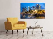 Load image into Gallery viewer, Canvas print Skyline Singapore Into A Sea Of Lights
