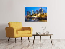 Load image into Gallery viewer, Canvas print Skyline Singapore Into A Sea Of Lights
