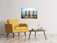 Load image into Gallery viewer, Canvas print Three Stone Stacks

