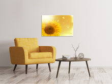 Load image into Gallery viewer, Canvas print Sunflower in Morning dew
