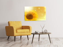 Load image into Gallery viewer, Canvas print Sunflower in Morning dew
