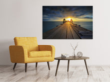 Load image into Gallery viewer, Canvas print Sunset At The Wooden Bridge
