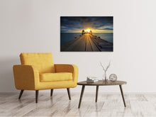 Load image into Gallery viewer, Canvas print Sunset At The Wooden Bridge
