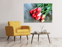Load image into Gallery viewer, Canvas print The Red Tulip Bouquet
